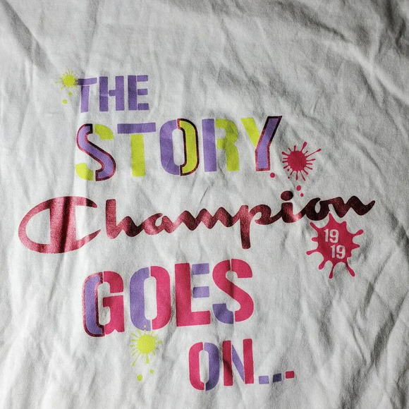 Champion T-Shirt Metallic Short Sleeve Girlie Juniors Small - Picture 6 of 9